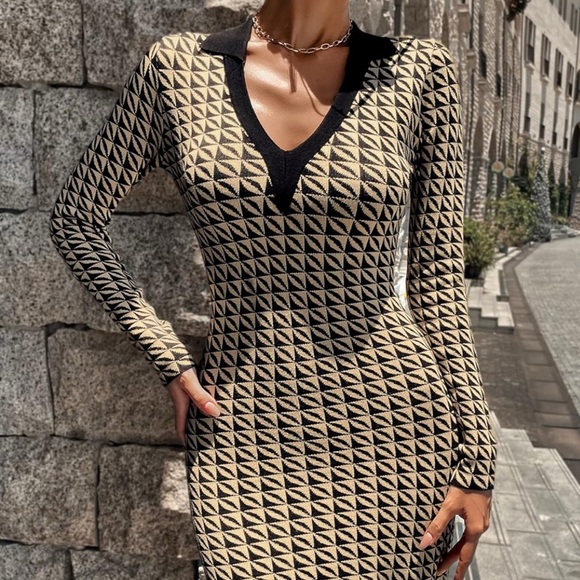 Knit Mix MIDI Dress - Picture 12 of 16